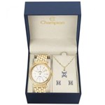 Ficha técnica e caractérísticas do produto Relógio Champion Feminino Ref: Cn29614w Dourado + Semijóia