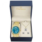 Ficha técnica e caractérísticas do produto Relógio Champion Feminino Ref: Cn29285y Dourado + Semijóia