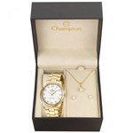 Ficha técnica e caractérísticas do produto Relógio Champion Feminino Ref: Cn29883j Dourado + Semijóia