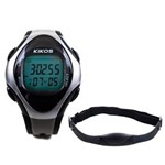 Ficha técnica e caractérísticas do produto Relógio com Monitor Cardíaco Kikos Preto e Cinza com Fita MC-800 Alarme e Cronômetro