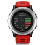 Ficha técnica e caractérísticas do produto Relógio com Monitor de Atividade Gps Garmin Fenix 3 Prata e Pulseira Vermelha