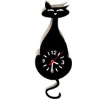 Ficha técnica e caractérísticas do produto Relógio com Movimento Gato - Preto