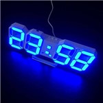 Ficha técnica e caractérísticas do produto Relógio de Mesa C/ Despertador Led Azul