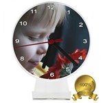 Ficha técnica e caractérísticas do produto Relógio de Mesa com Foto Personalizável - Transparente