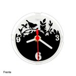 Ficha técnica e caractérísticas do produto Relógio de Mesa Decorativo Pássaro - Preto