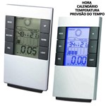 Ficha técnica e caractérísticas do produto Relógio de Mesa Digital Despertador Previsão do Tempo e Temperatura Cbrn01149