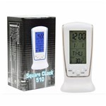 Ficha técnica e caractérísticas do produto Relógio de Mesa Led Azul Digital Hora Data Temperatura