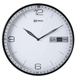 Ficha técnica e caractérísticas do produto Relógio de Parede 6415 Herweg Branco 30cm Calendário