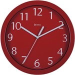 Ficha técnica e caractérísticas do produto Relógio de Parede Aluminio 24,5 Cm Vermelho Herweg 6718-44