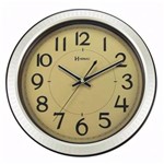 Ficha técnica e caractérísticas do produto Relógio de Parede Analógico Moderno Decorativo Redondo Herweg Champanhe