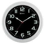 Ficha técnica e caractérísticas do produto Relógio de Parede Analógico Moderno Ponteiros e Números Fosforescente Herweg Verde