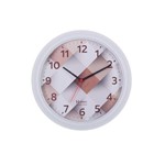 Ficha técnica e caractérísticas do produto Relógio de Parede Analógico Redondo Decorativo Mecanismo Step Herweg Branco