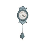 Ficha técnica e caractérísticas do produto Relógio de Parede Azul com Pêndulo