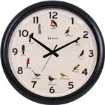 Ficha técnica e caractérísticas do produto Relógio de Parede Canto dos Pássaros Herweg Preto 6691-34