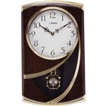 Ficha técnica e caractérísticas do produto Relógio de Parede Clássico Pêndulo e Musical Herweg 6444
