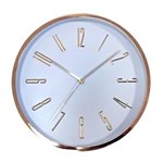 Ficha técnica e caractérísticas do produto Relógio de Parede 32cm de Plástico Long Cobre Urban - H41094 - Cobre