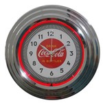 Ficha técnica e caractérísticas do produto Relógio de Parede Coca-cola, Neon Single Color - Vermelho