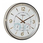 Ficha técnica e caractérísticas do produto Relógio de Parede com Diâmetro de 340 Mm com Termômetro/Higrômetro - Quartz - Herweg