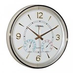 Ficha técnica e caractérísticas do produto Relógio de Parede com Diâmetro de 340 Mm com Termômetro/higrômetro - QUARTZ - Herweg
