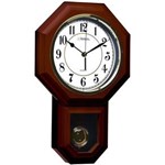 Ficha técnica e caractérísticas do produto Relógio de Parede com Pendulo Natural45x29x7 - Castanho