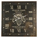 Ficha técnica e caractérísticas do produto Relógio de Parede de Ferro Paris 60cmx60cmx60cm
