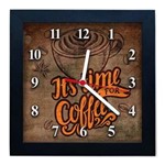 Ficha técnica e caractérísticas do produto Relógio de Parede Decorativo Caixa Alta Tema Café QW017