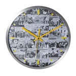 Ficha técnica e caractérísticas do produto Relógio de Parede Decorativo de Metal Dc Comics Quadrinhos Amarelo / Branco / Preto - 30 Cm