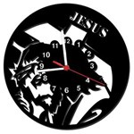 Ficha técnica e caractérísticas do produto Relógio de Parede Decorativo Jesus - Preto