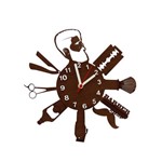 Ficha técnica e caractérísticas do produto Relógio de Parede Decorativo - Modelo Barbearia