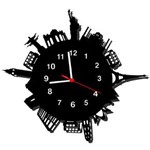 Ficha técnica e caractérísticas do produto Relógio de Parede Decorativo Monumentos - Preto
