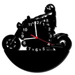 Ficha técnica e caractérísticas do produto Relógio de Parede Decorativo Motocicleta - Preto