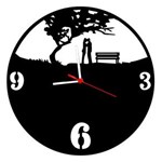 Ficha técnica e caractérísticas do produto Relógio de Parede Decorativo Namorados - Preto