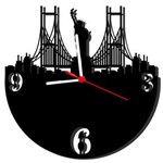 Ficha técnica e caractérísticas do produto Relógio de Parede Decorativo New York - Preto