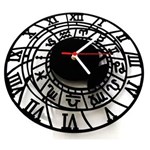 Ficha técnica e caractérísticas do produto Relógio de Parede Decorativo Números Romanos - Preto