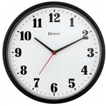 Ficha técnica e caractérísticas do produto Relógio de Parede Decorativo Preto 26 Cm Herweg 6126-34