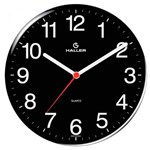 Ficha técnica e caractérísticas do produto Relógio de Parede Disco 5608/02 22cm Preto - Haller