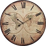 Ficha técnica e caractérísticas do produto Relógio de Parede Espressione Analógico Bege e Marrom
