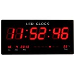 Ficha técnica e caractérísticas do produto Relógio de Parede Gigante Painel Led Digital Calendário Hora