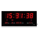 Ficha técnica e caractérísticas do produto Relogio de Parede Grande Led Digital Alarme 36cm