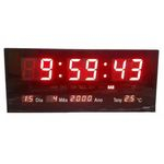 Ficha técnica e caractérísticas do produto Relógio De Parede Grande Led Digital Calendario Termômetro