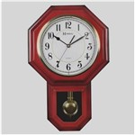 Ficha técnica e caractérísticas do produto Relógio de Parede Herweg 5304 Pêndulo Plástico Mogno