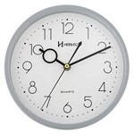 Ficha técnica e caractérísticas do produto Relógio de Parede Herweg Plástico Cinza 6316 - 23cm