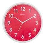 Ficha técnica e caractérísticas do produto Relógio de Parede Herweg Vermelho 26CM 6182-044