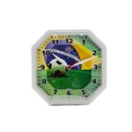 Ficha técnica e caractérísticas do produto Relógio de Parede Oitavado Branco Brasil