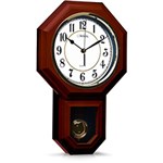 Ficha técnica e caractérísticas do produto Relógio de Parede Pêndulo Analógico 5304 45x29x7 Cm Natural - Herweg