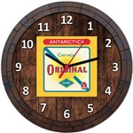 Ficha técnica e caractérísticas do produto Relógio de Parede Quadro Tampa de Barril Cerveja Bebida W001