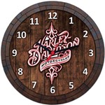 Relógio de Parede Quadro Tampa de Barril Cerveja Bebida W051