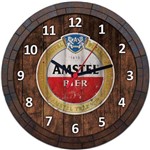Relógio de Parede Quadro Tampa de Barril Cerveja Bebida W056