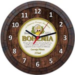 Relógio de Parede Quadro Tampa de Barril Cerveja Bebida W028