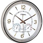 Ficha técnica e caractérísticas do produto Relógio de Parede Quartz Dourado 34x34x4 - Dourado